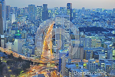 Tokyo Skyline Editorial Stock Photo