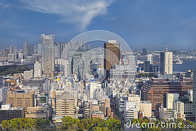 Tokyo Skyline city cityscape at twilight, Tokyo is the world`s most populous metropolis Stock Photo