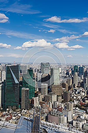 Tokyo with skyline in Tokyo Japan Editorial Stock Photo