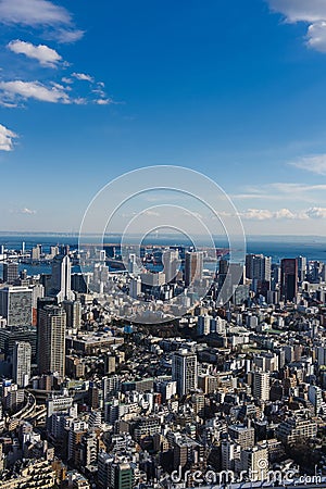 Tokyo with skyline in Tokyo Japan Editorial Stock Photo