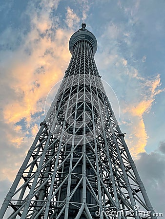 Beautiful Tokyo Skytree in Tokyo, Japan Editorial Stock Photo