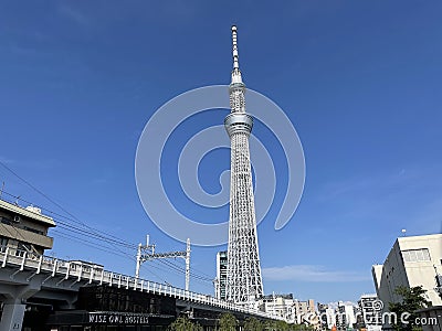 Tokyo Skytree and Skyline in Japan Editorial Stock Photo