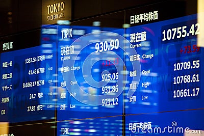 Tokyo Stock Exchange Editorial Stock Photo