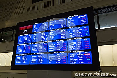 Tokyo Stock Exchange in Japan Editorial Stock Photo