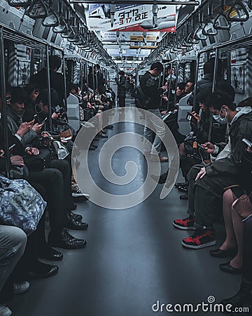 Tokyo subway Editorial Stock Photo