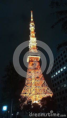 tokyo tower tokyo japan 2019 travle Editorial Stock Photo