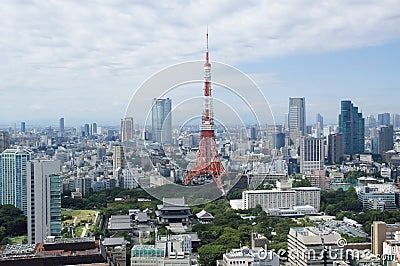 Tokyo tower and roppongi hills Stock Photo