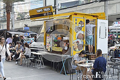 Tokyo truck Food shop in Platinum Shopping Mall Editorial Stock Photo
