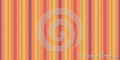 Told vector textile stripe, website fabric pattern texture. Shrow seamless lines vertical background in orange and yellow colors Vector Illustration