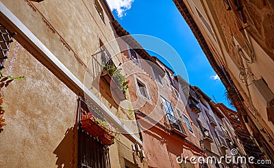 Toledo facades in Castile La Mancha Spain Stock Photo