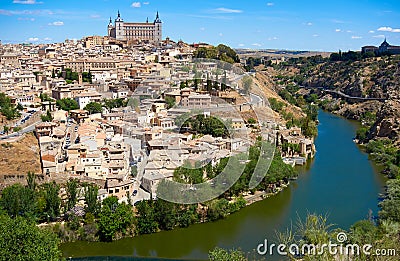 Toledo skyline in Castile La Mancha Spain Stock Photo