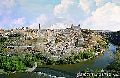 Toledo, Spain old town city skyline Editorial Stock Photo