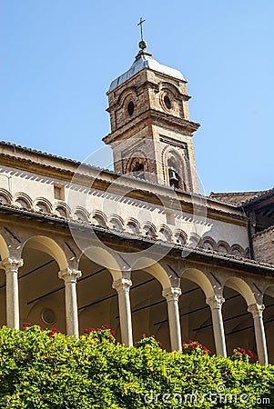 Tolentino - Church of San Nicola, cloister Stock Photo