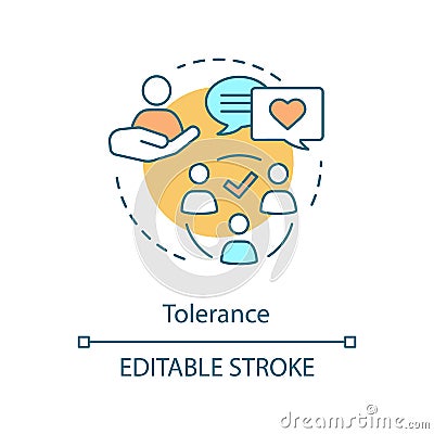 Tolerance concept icon Vector Illustration