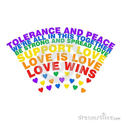 Tolerance and Peace in support of minority communities worldwide Vector Illustration