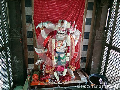 Toliasar Bhairav idol in Osia Stock Photo