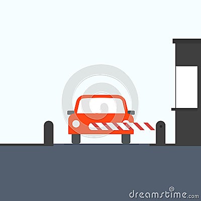 Toll booth icon Vector Illustration