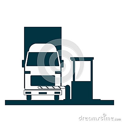 Toll booth icon Vector Illustration