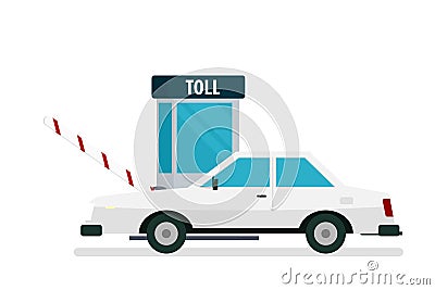 Toll booth icon Vector Illustration