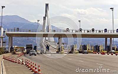 Toll posts Stock Photo