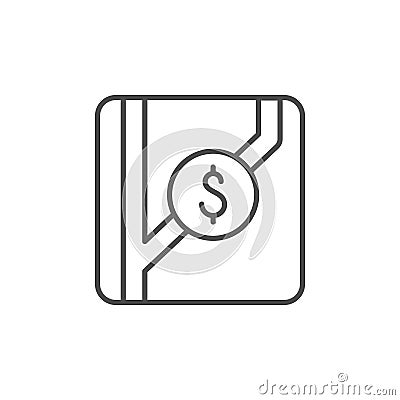 Toll road line outline icon Vector Illustration