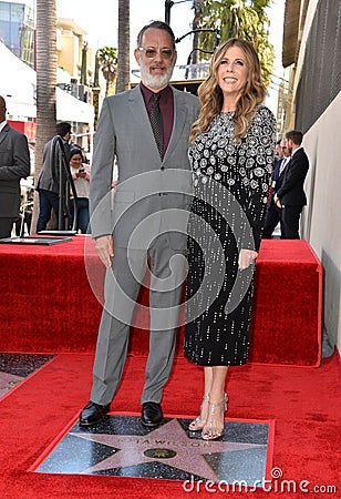 Tom Hanks & Rita Wilson Editorial Stock Photo