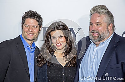 Tom Kitt, Idina Menzel, and Brian Yorkie Editorial Stock Photo