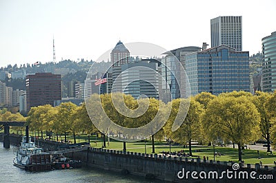 Tom McCall Waterfront Park in Portland, Oregon Stock Photo