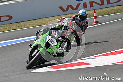 Tom Sykes - Kawasaki ZX-10R Racing Team Editorial Stock Photo