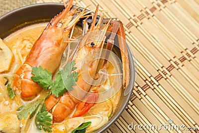 Tom yam kung soup. Thai food Stock Photo