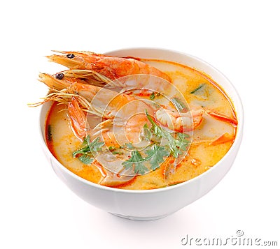 Tom Yam Kung (Thai cuisine) Stock Photo