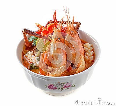 Tom Yam Kung Thai cuisine Stock Photo