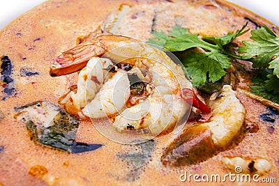 Tom yam kung or Tom yum, tom yam, Thai soup. Stock Photo