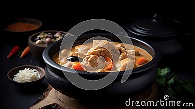 Tom Yum Goong,Thai Food. Generative AI technology Stock Photo