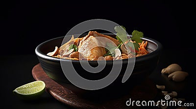 Tom Yum Goong,Thai Food. Generative AI technology Stock Photo