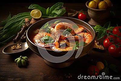 Tom Yum Goong,Thai Food Stock Photo