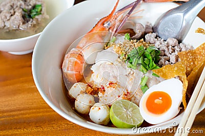 Tom Yum Kung Noodle, popular Thai dish cuisine Stock Photo