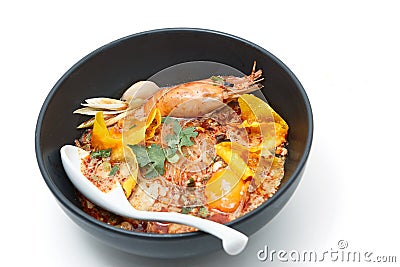 Tom Yum Kung Noodle, popular Thai dish cuisine Stock Photo