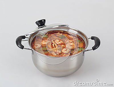 Tom Yum Kung ,spicy shrimp soup Stock Photo