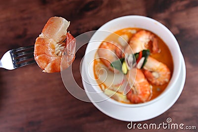 Tom Yum Kung Thai popular menu Stock Photo