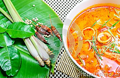 Tom yum thai spice soup Stock Photo