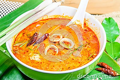 Tom yum thai spice soup Stock Photo