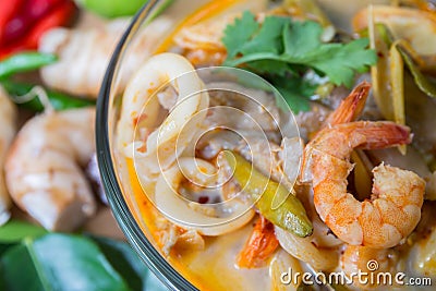 Tom yum thai spice soup, thai food Stock Photo