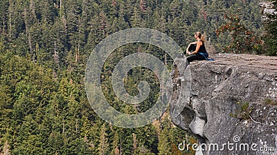 Tomasovsky vyhlad viewpoint in Slovensky raj National park , Slovakia Editorial Stock Photo