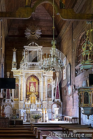 Tomaszow Lubelski, Poland - August 11, 2023: Church of the Annunciation of the Blessed Virgin Mary in TomaszÃ³w Lubelski. The Editorial Stock Photo