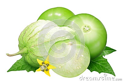 Tomatillo husk tomato, physalis Stock Photo