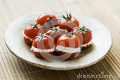 Tomato and cheese Stock Photo