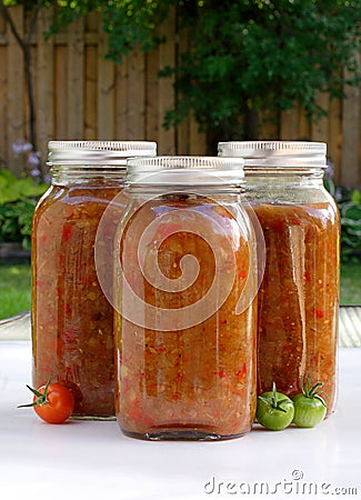 Tomato chutney Stock Photo