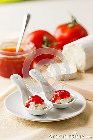 Tomato chutney Stock Photo