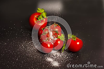 Tomato compositions Stock Photo